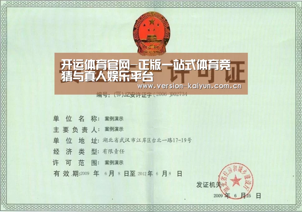 开运体育荣誉证书三